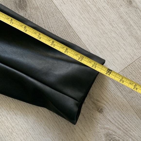 Banana Republic Vegan Leather Blazer jacket black size 6 classic elegant career - Picture 13 of 15